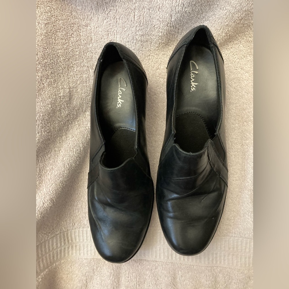 Clark's 89487 Pleated Slip On Heel Clog 9M - Picture 4 of 5